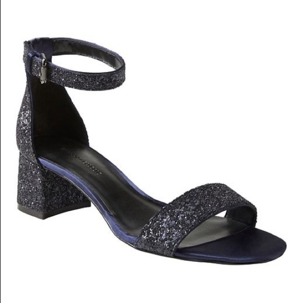 Banana Republic Glitter Bare Low Block Heel